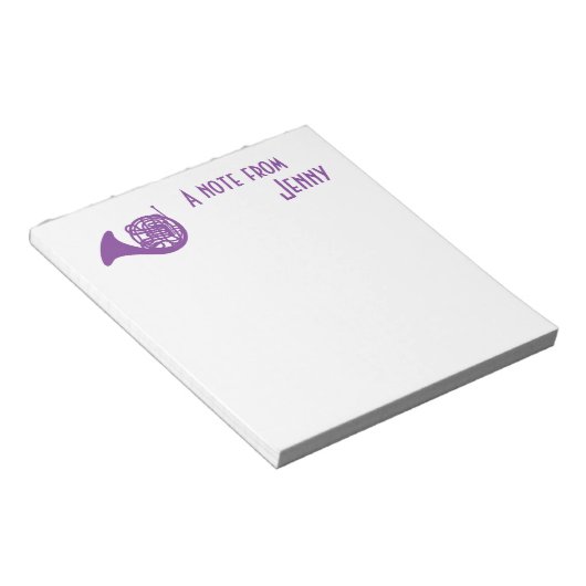 Franse hoorn notitieblok (Schuin)