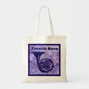Franse Hoorn op Paars Tote Bag