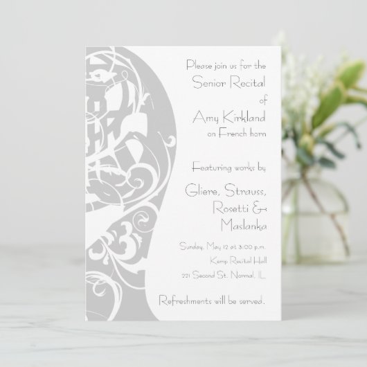 Franse hoorn overweging kaart (Staand voorkant)