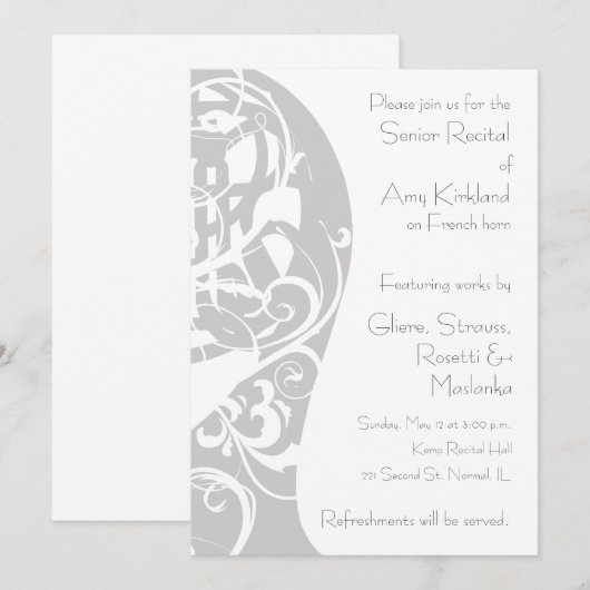 Franse hoorn overweging kaart (Voorkant / Achterkant)