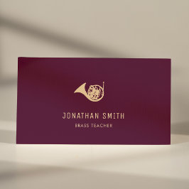 Franse hoorn professionele messing leraar Bourgond Visitekaartje