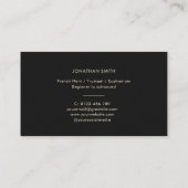 Franse hoorn professionele messing leraar zwart &  visitekaartje (Achterkant)