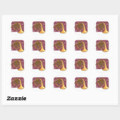 Franse hoorn ronde sticker (Vel)
