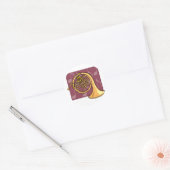 Franse hoorn ronde sticker (Envelop)