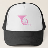 Franse hoorn - roze trucker pet (Voorkant)