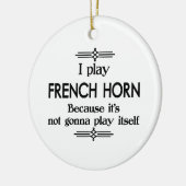 Franse Hoorn - Speel zelf Funny Deco Music Keramisch Ornament (Links)