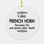 Franse Hoorn - Speel zelf Funny Deco Music Keramisch Ornament (Achterkant)