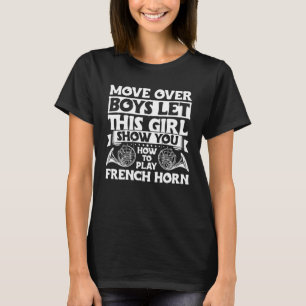 Franse hoorn speler kleding instrument messing muz t-shirt