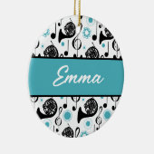 Franse hoorn speler muzikant geschenk gepersonalis keramisch ornament (Rechts)