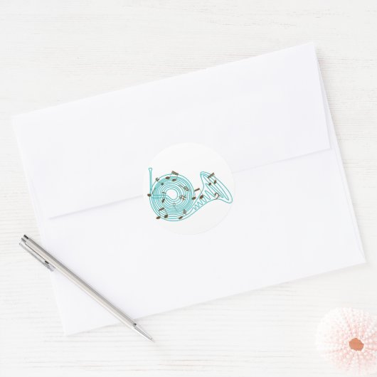 Franse hoorn Stickers (Envelop)