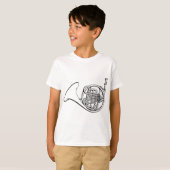 Franse hoorn t-shirt (Voorkant volledig)