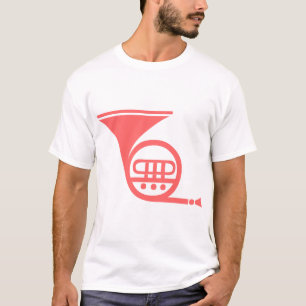 Franse hoorn - Tropisch roze T-shirt