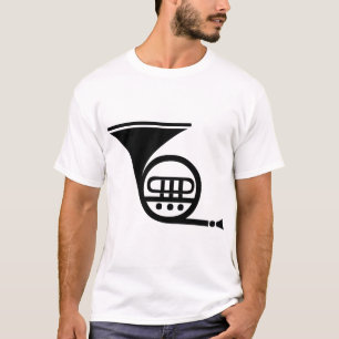 Franse hoorn - zwart t-shirt