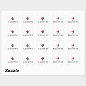 Franse hoornheld vierkante sticker (Vel)