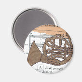 (Franse) hoornmagneet Magneet (Voorkant / Achterkant)