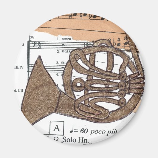 (Franse) hoornmagneet Magneet (Voorkant)