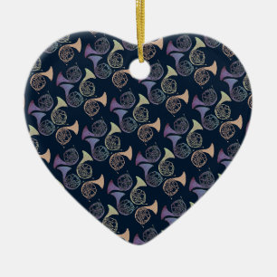 Franse Hoorns Kunst cute Franse hoorn ontwerpen Keramisch Ornament