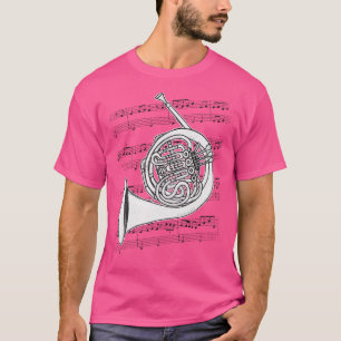 Franse hoornspeler Hornist Brass Musician T-shirt