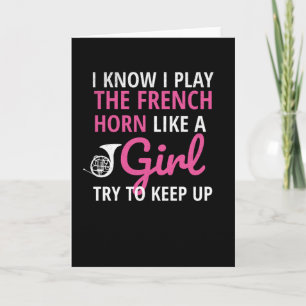 Franse hoornspeler Meisje   Franse Hornist Vrouwen Kaart