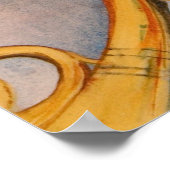 Franse horens musicus Funny Frog Escape Artist Poster (Hoek)