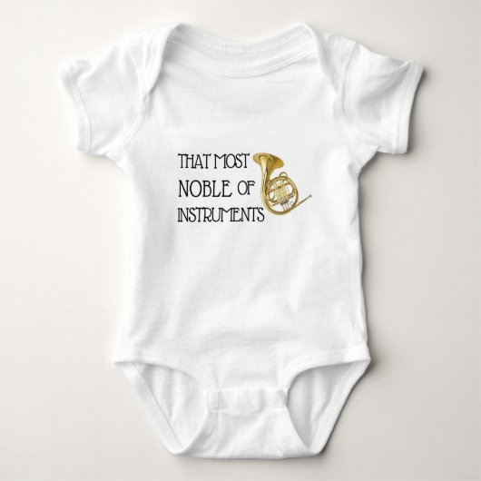 Franse Horn Baby Bodysuit (Voorkant)