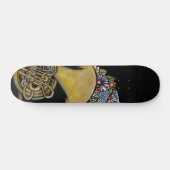 Franse Horn Band Music Floral Art Persoonlijk Skateboard (Horizontaal)