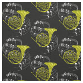 Franse Horn Fabric - Donker Stof (Swatch)