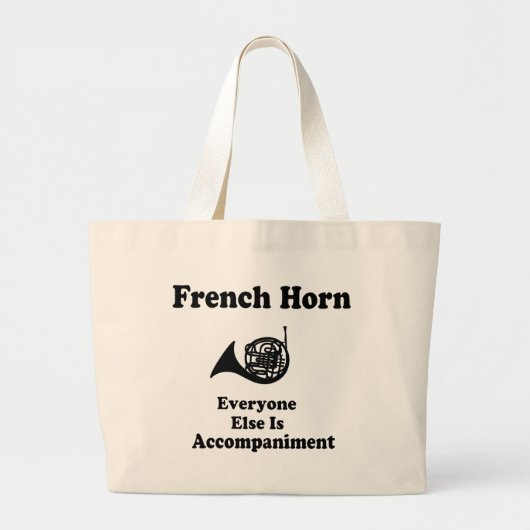 Franse Horn Gift Grote Tote Bag (Voorkant)