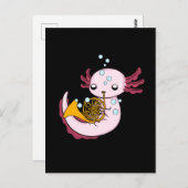Franse Horn Gift Kinder Axolotl Big Band Briefkaart (Voorkant / Achterkant)