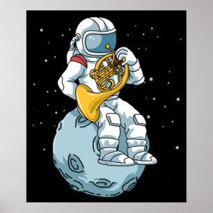 Franse Horn Gifts Mannen Brass Music Franse Horn Poster