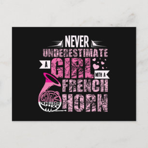 Franse Horn Girl Briefkaart