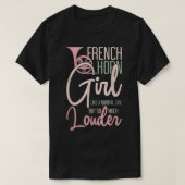 Franse Horn Girl Funny Music Lover Marching Band3 T-shirt (Design voorkant)