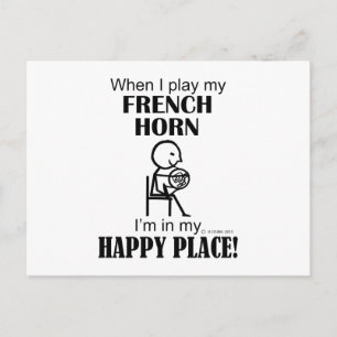 Franse Horn Happy Place Briefkaart