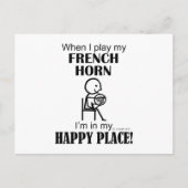 Franse Horn Happy Place Briefkaart (Voorkant)