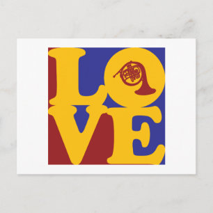 Franse Horn Love Briefkaart