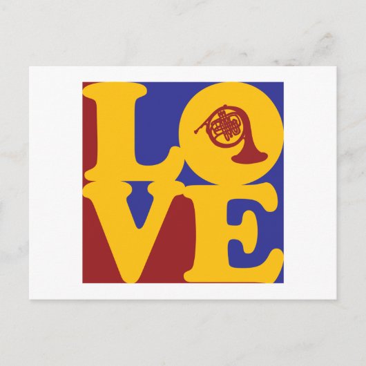 Franse Horn Love Briefkaart (Voorkant)