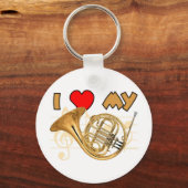 Franse Horn Love Sleutelhanger (Voorkant)