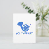 Franse horn mijn therapie briefkaart (Staand voorkant)