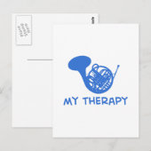 Franse horn mijn therapie briefkaart (Voorkant / Achterkant)