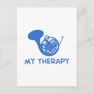 Franse horn mijn therapie briefkaart