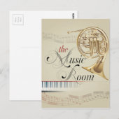 Franse Horn Music Room Briefkaart (Voorkant / Achterkant)