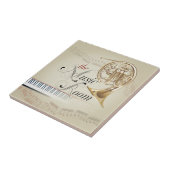 Franse Horn Music Room Tegeltje (Zijkant)