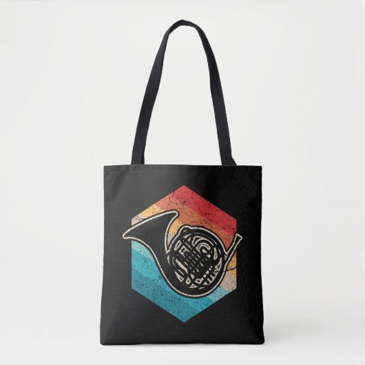 Franse Horn Music Tote Bag (Voorkant)