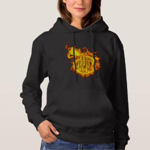 Franse Horn on Fire Gift French Horn Lover3 Hoodie