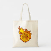 Franse Horn on Fire Gift French Horn Lover3 Tote Bag (Achterkant)