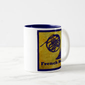 Franse Horn on Gold Tweekleurige Koffiemok (Voorkant rechts)