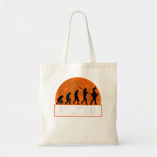 Franse Horn Player, Funny French Horn Evolution4 Tote Bag (Voorkant)