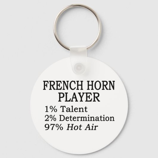 Franse Horn Player Hot Air Sleutelhanger (Voorkant)