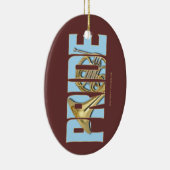 Franse Horn Pride Keramisch Ornament (Rechts)