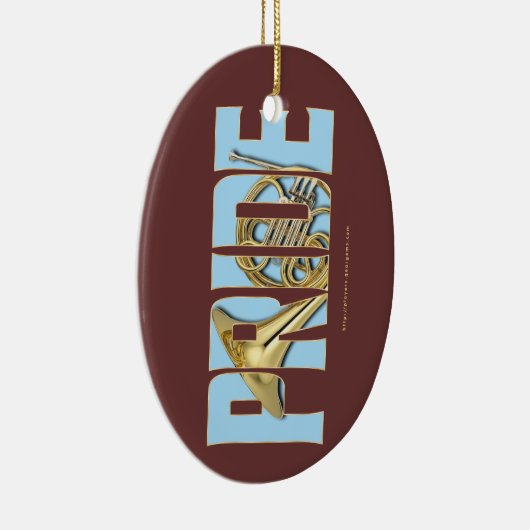 Franse Horn Pride Keramisch Ornament (Rechts)